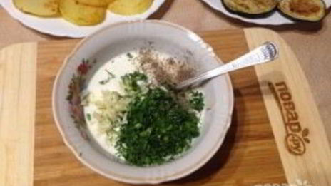 баклажанно-картофельный мильфей