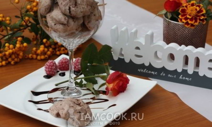 Рецепт безе с какао и шоколадом