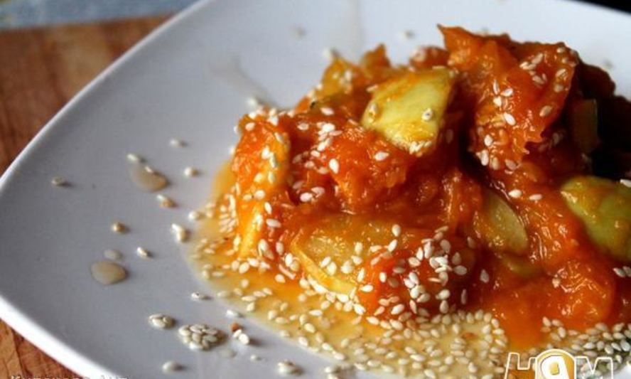 Рецепт десерта тыква с яблочком