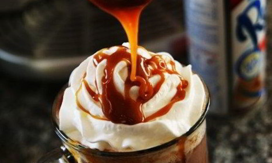 Рецепт карамельно-соленого горячего шоколад