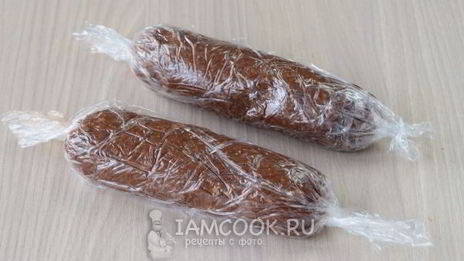 колбаса шоколадная из печенья со сгущенкой