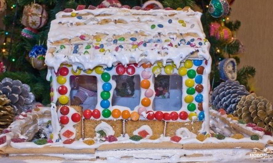Рецепт домика из конфет