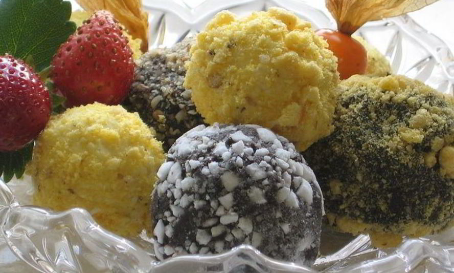 Рецепт творожных конфет колобки