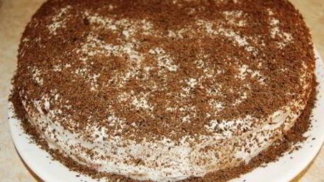 бисквит на горячем молоке со сметанно-йогуртовым кремом