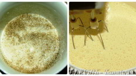 бисквит на горячем молоке со сметанно-йогуртовым кремом