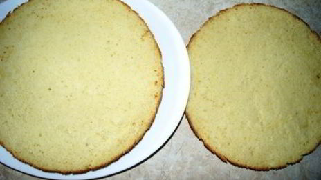 бисквит на горячем молоке со сметанно-йогуртовым кремом