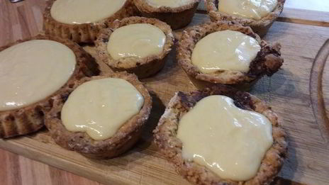 корзиночки с ванильным кремом и свежими ягодами