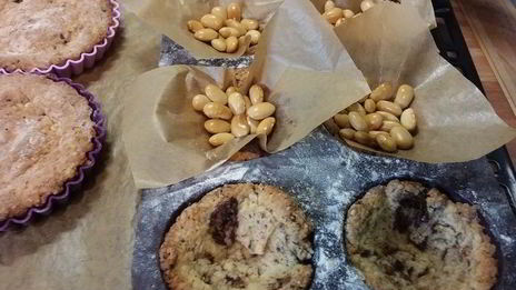 корзиночки с ванильным кремом и свежими ягодами