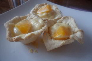 Корзиночки слоеные с творожным кремом