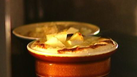 крем-карамель из геркулеса с запеченными яблоками