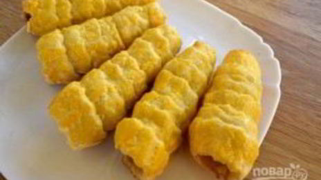 рожки с шоколадным кремом