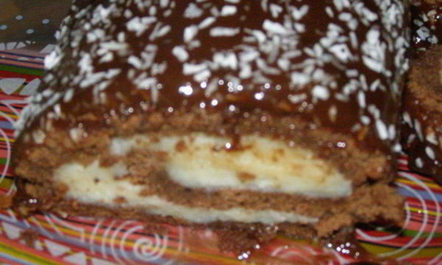 Рецепт шоколадного рулета с кремом