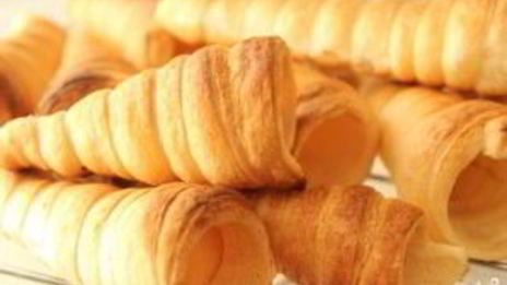 слоеные трубочки с белковым кремом