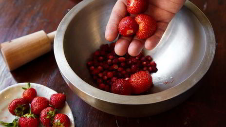 творожный крем с земляникой