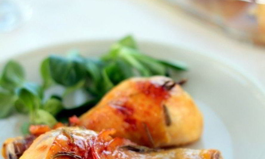 Рецепт запеченой курицы с апельсиновым мармеладом и корицей