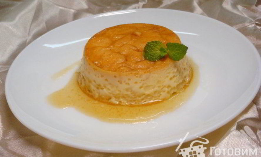 Рецепт молочного пудинга с карамелью