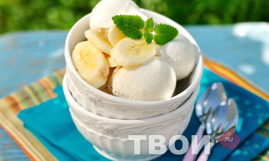 Рецепт мороженого бананового