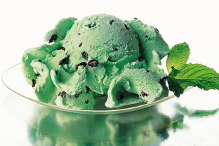 Мятное мороженое с шоколадом