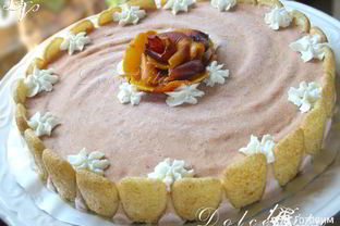 Персиковый торт-мороженое