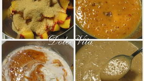 персиковый торт-мороженое