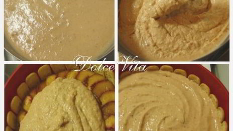 персиковый торт-мороженое