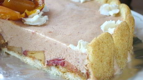 персиковый торт-мороженое