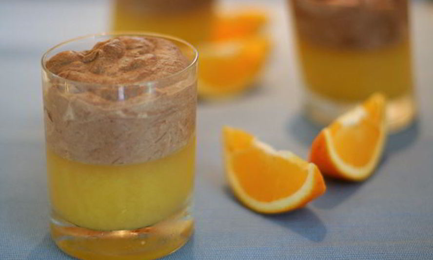 Рецепт апельсинового желе с шоколадным муссом