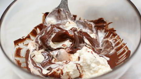 апельсиновое желе с шоколадным муссом