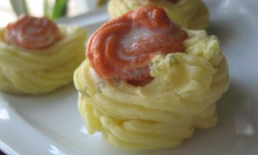 Рецепт картофельных корзинок с рыбным муссом