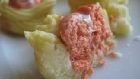картофельные корзинки с рыбным муссом