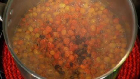 крокодиловый хвост с облепихово-можжевеловым муссом