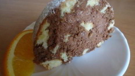 миндальный рулет с шоколадным муссом