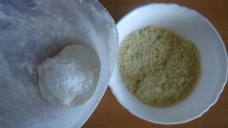 миндальный рулет с шоколадным муссом