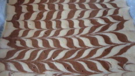 миндальный рулет с шоколадным муссом