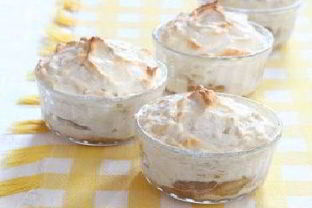 Мусс из белка с бананом и яблоком