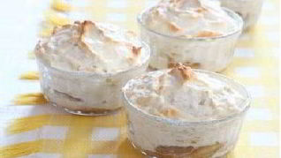 Мусс из белка с бананом и яблоком