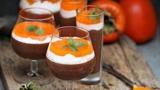 Мусс из горького шоколада с ликером