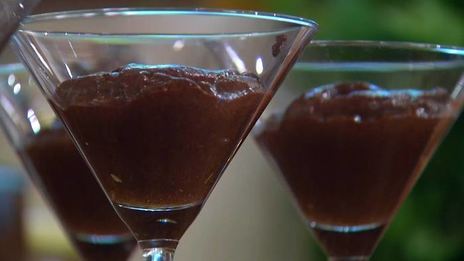 шоколадный мусс с малиной