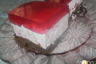 Торт-мусс из красной смородины