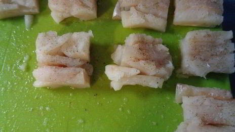 треска под муссом в тесте фило