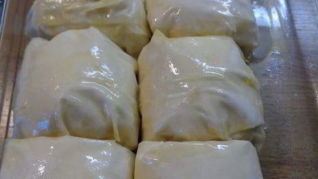 треска под муссом в тесте фило