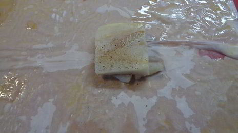 треска под муссом в тесте фило