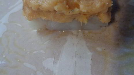 треска под муссом в тесте фило