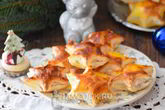 Звездочки из слоеного теста с муссом из тунца