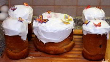 пасхальный кулич со сметаной