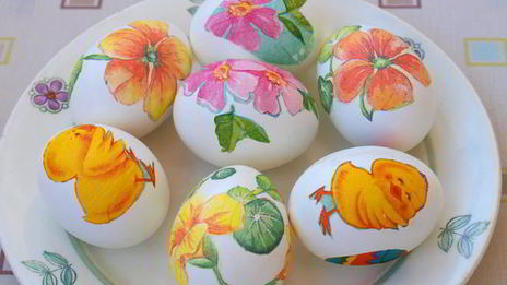 пасхальные яйца в стиле декупаж