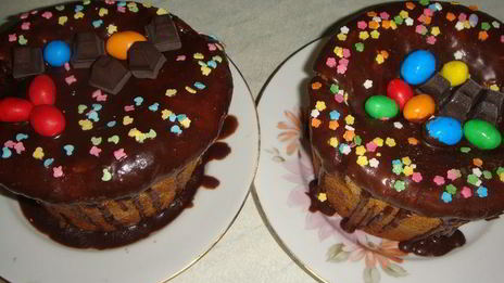 шоколадный кулич с пломбиром