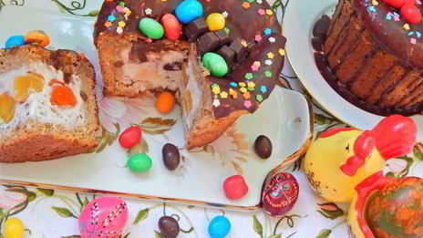 шоколадный кулич с пломбиром