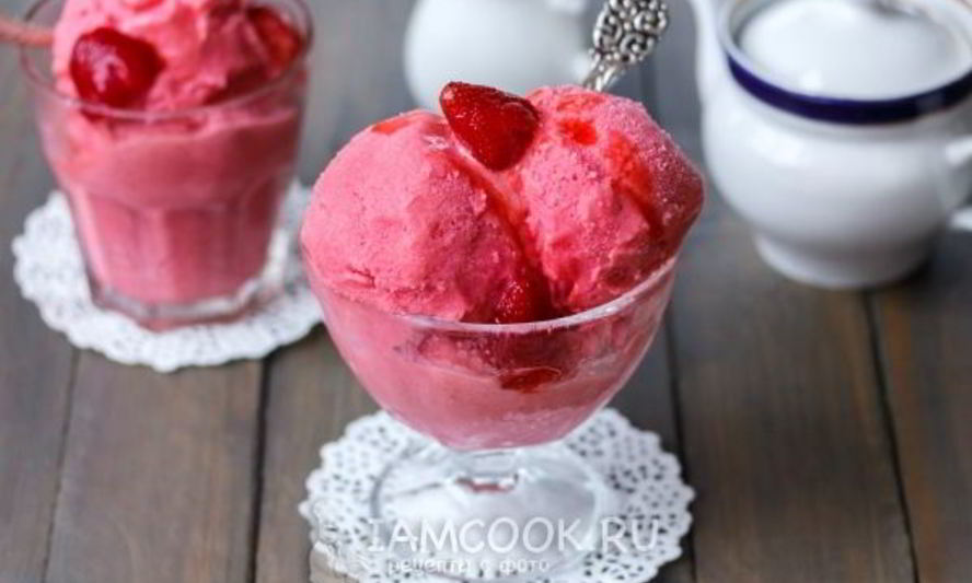 Рецепт клубничного щербета
