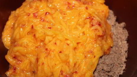 мясное суфле с персиками